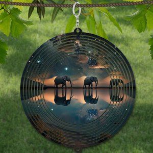 Beautiful Elephants Wind Spinner Windspinner Made to last many years